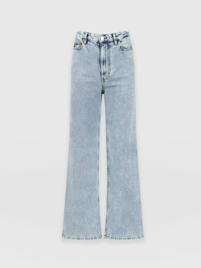 Adjustable Wide Leg Jeans 8211 Pale Blue Pale Blue Women Saint And Sofia Denim and Jeans