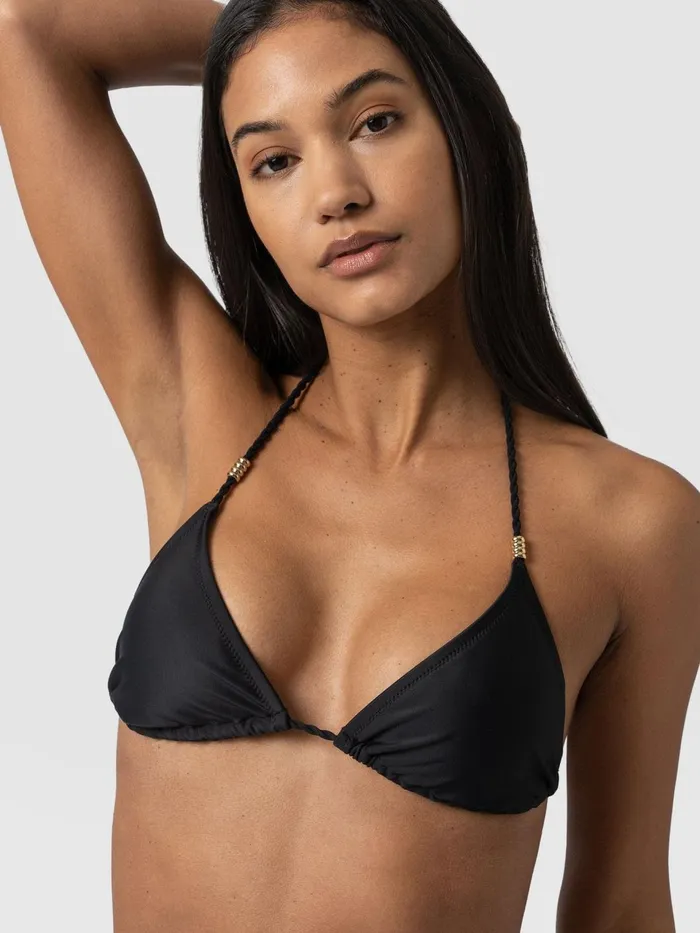 Alba Triangle Bikini Top 8211 Black Black Women Saint And Sofia Swimwear