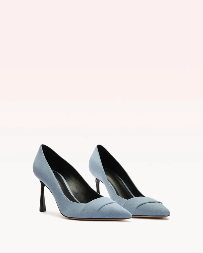 Ally 85 Thin Suede Azzuro Azzuro Women Alexandre Birman Pumps