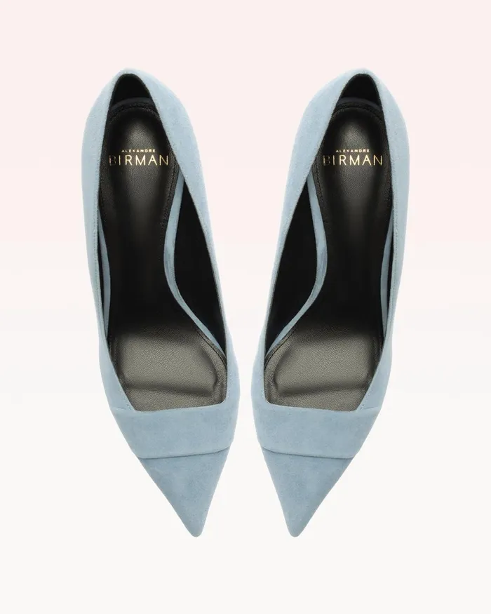 Ally 85 Thin Suede Azzuro Azzuro Women Alexandre Birman Pumps