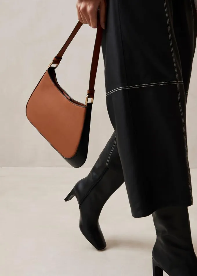 ALOHAS Bags Women The C Bicolor 8211 Black And Brown Leather Handbag