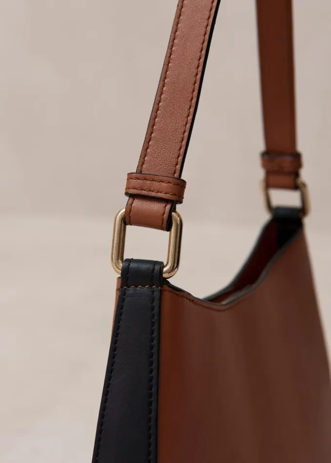 ALOHAS Bags Women The C Bicolor 8211 Black And Brown Leather Handbag
