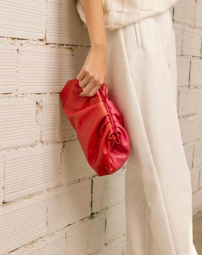 ALOHAS Bags Women The D 8211 Red And Pink Leather Handbag