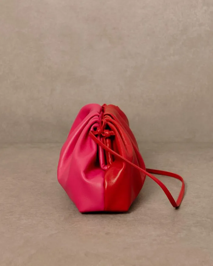 ALOHAS Bags Women The D 8211 Red And Pink Leather Handbag