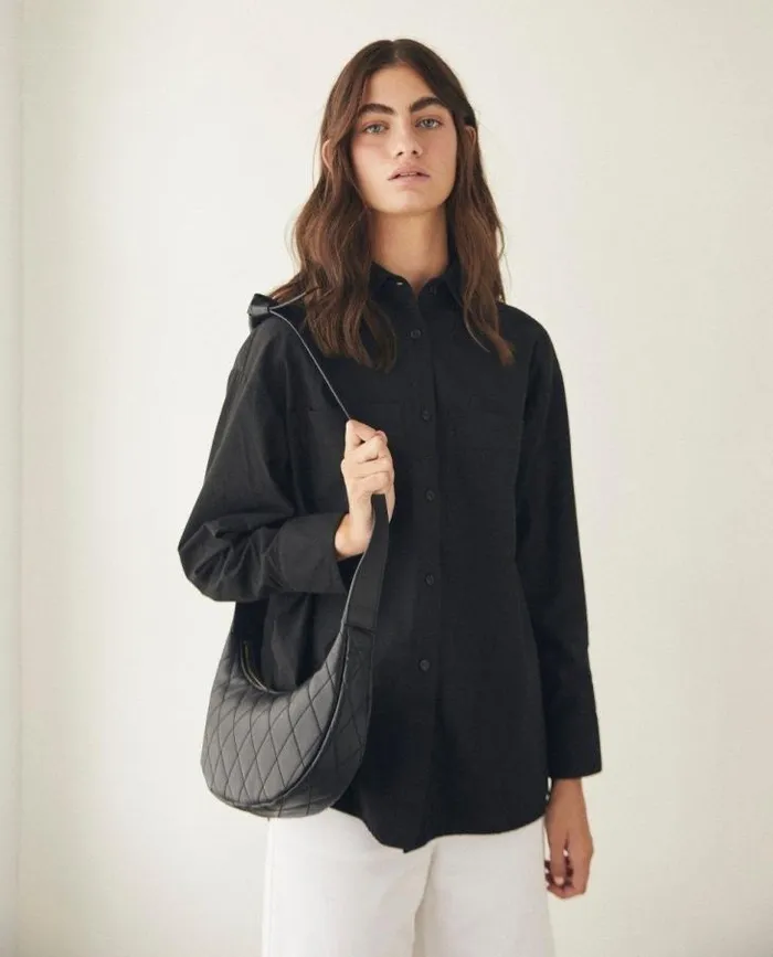ALOHAS Bags Women The J 8211 Black Leather Handbag