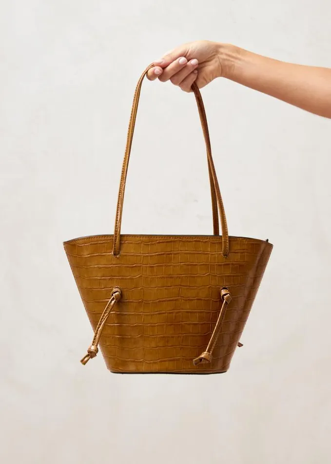 ALOHAS Bags Women The Tangle 8211 Brown Croc Leather Shoulder Bag