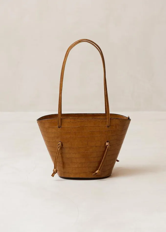 ALOHAS Bags Women The Tangle 8211 Brown Croc Leather Shoulder Bag