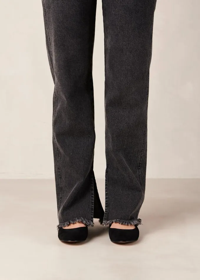 ALOHAS Ballet Flats Women Evelyn 8211 Black Suede MaryJane Flats