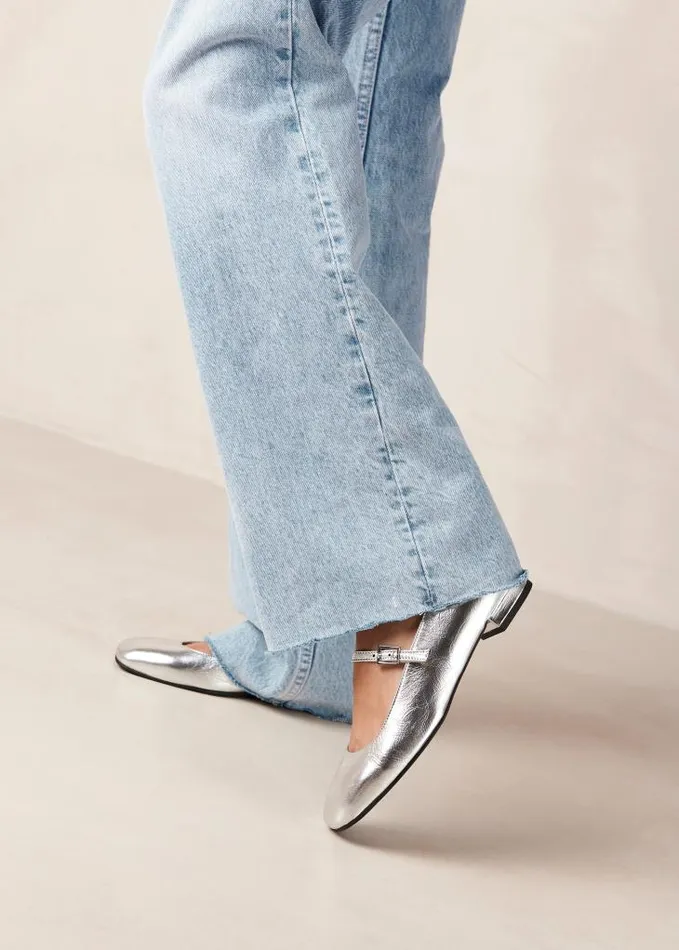 ALOHAS Ballet Flats Women Por Do Sol 8211 Silver Ballet Pumps