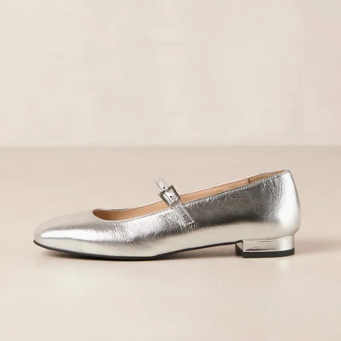ALOHAS Ballet Flats Women Por Do Sol 8211 Silver Ballet Pumps