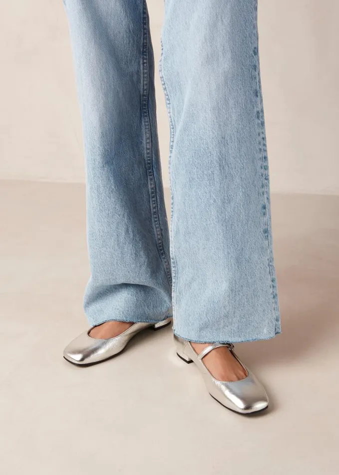 ALOHAS Ballet Flats Women Por Do Sol 8211 Silver Ballet Pumps