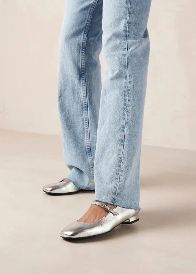 ALOHAS Ballet Flats Women Por Do Sol 8211 Silver Ballet Pumps