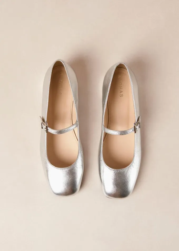 ALOHAS Ballet Flats Women Por Do Sol 8211 Silver Ballet Pumps