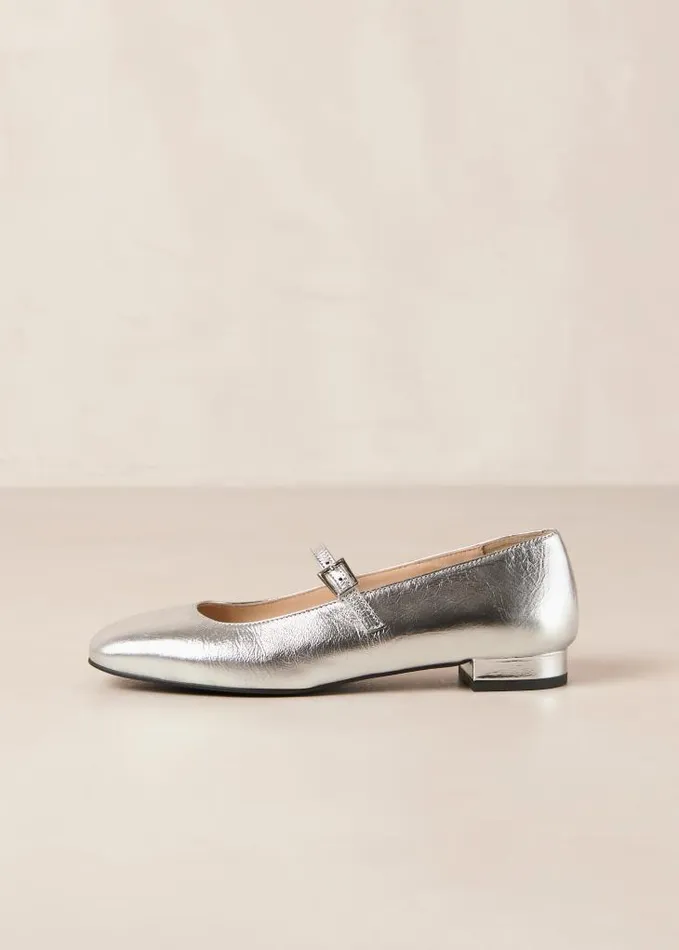 ALOHAS Ballet Flats Women Por Do Sol 8211 Silver Ballet Pumps