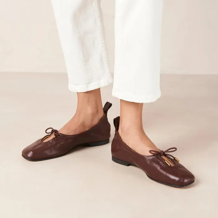 ALOHAS Ballet Flats Women Rosalind 8211 Brown Ballet Flats
