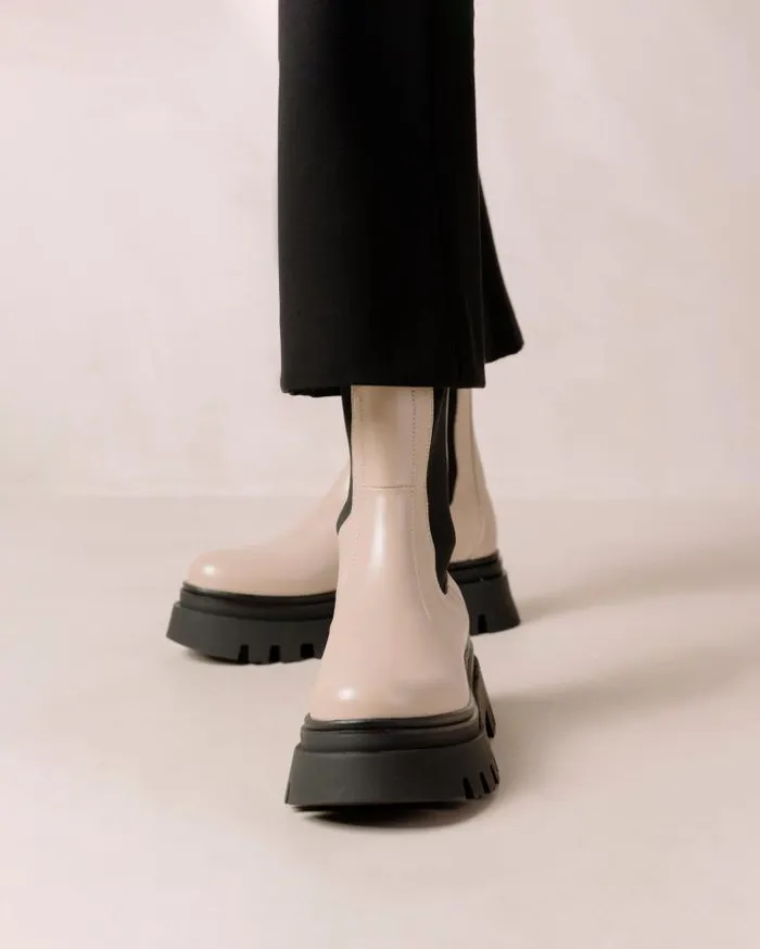 ALOHAS Boots Women All Rounder 8211 Beige Leather Boots