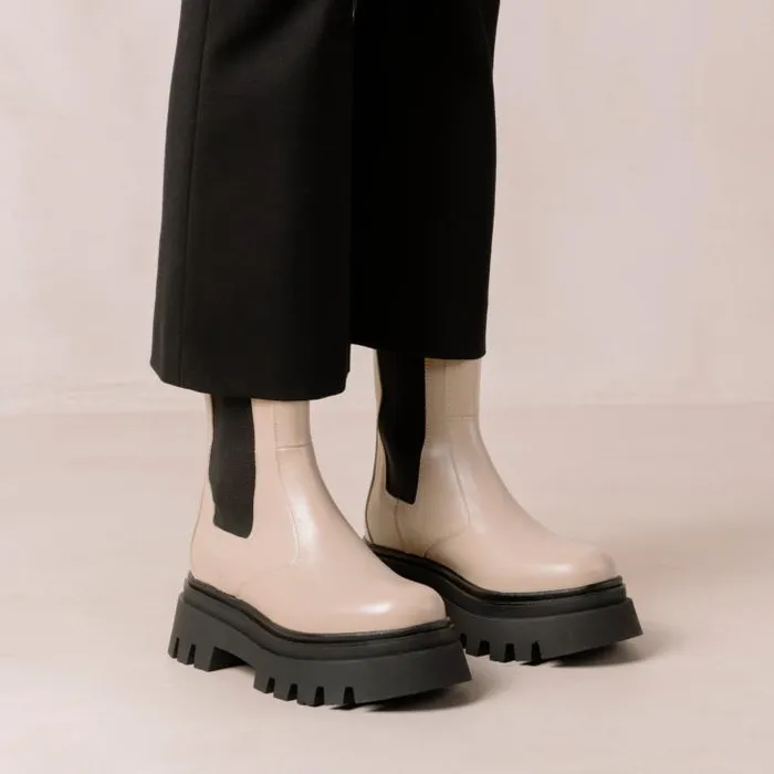 ALOHAS Boots Women All Rounder 8211 Beige Leather Boots