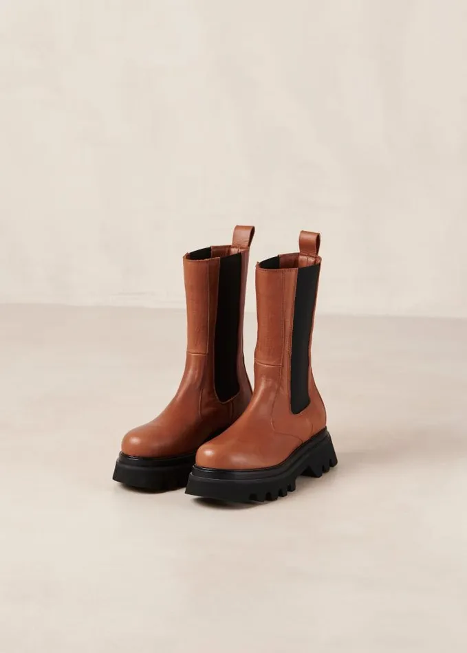ALOHAS Boots Women All Rounder 8211 Brown Leather Boots