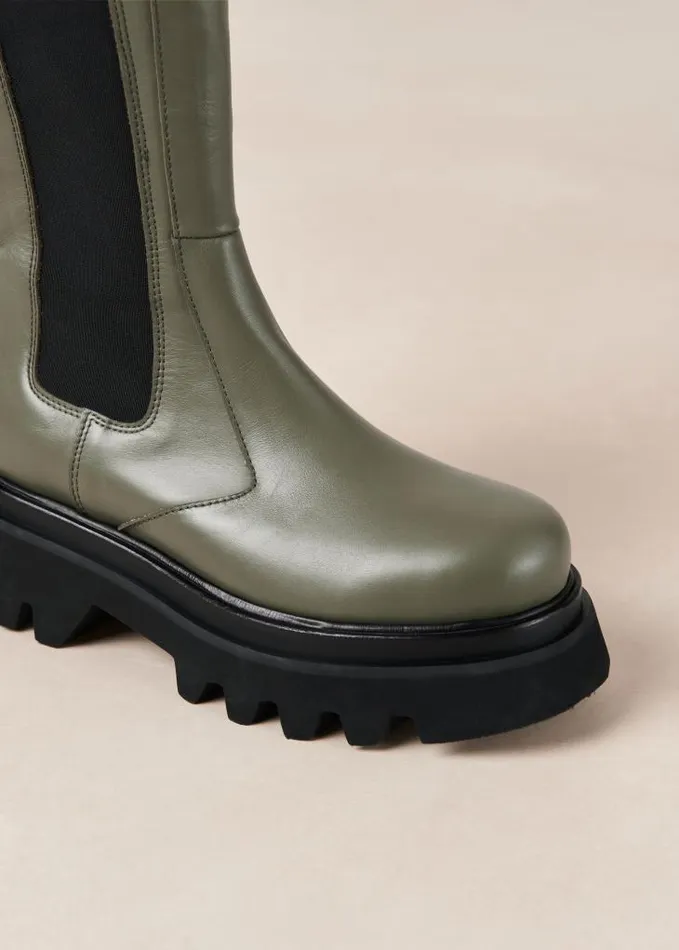 ALOHAS Boots Women All Rounder 8211 Green Leather Boots