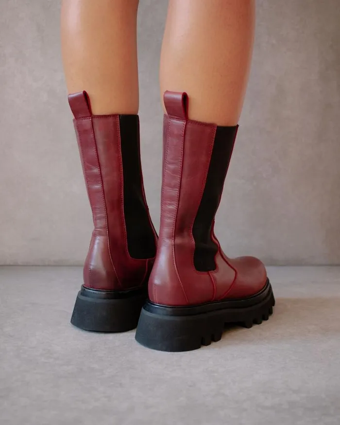 ALOHAS Boots Women All Rounder 8211 Red Leather Boots