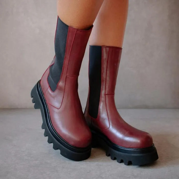 ALOHAS Boots Women All Rounder 8211 Red Leather Boots