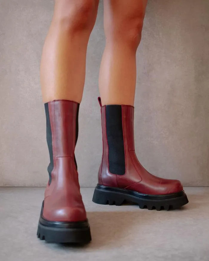 ALOHAS Boots Women All Rounder 8211 Red Leather Boots