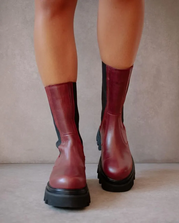 ALOHAS Boots Women All Rounder 8211 Red Leather Boots