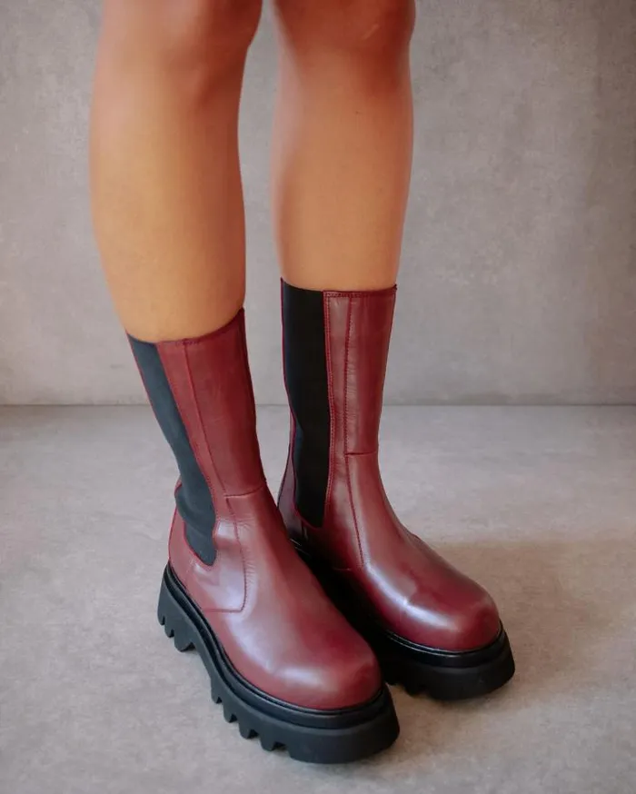 ALOHAS Boots Women All Rounder 8211 Red Leather Boots