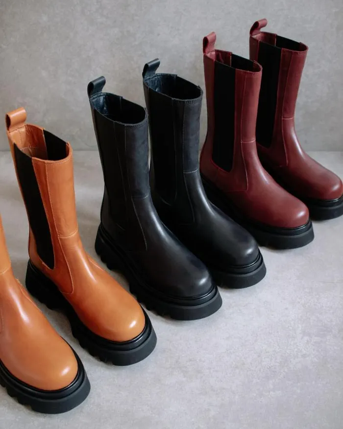 ALOHAS Boots Women All Rounder 8211 Red Leather Boots