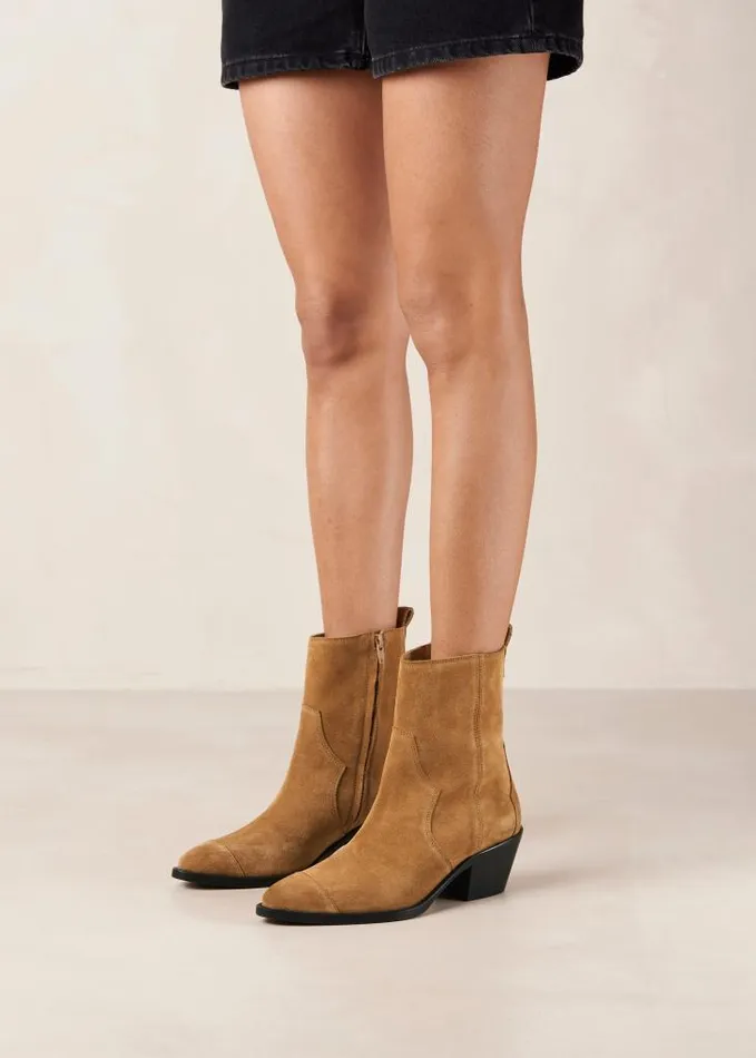 ALOHAS Boots Women Austin 8211 Suede Cowboy Ankle Boots