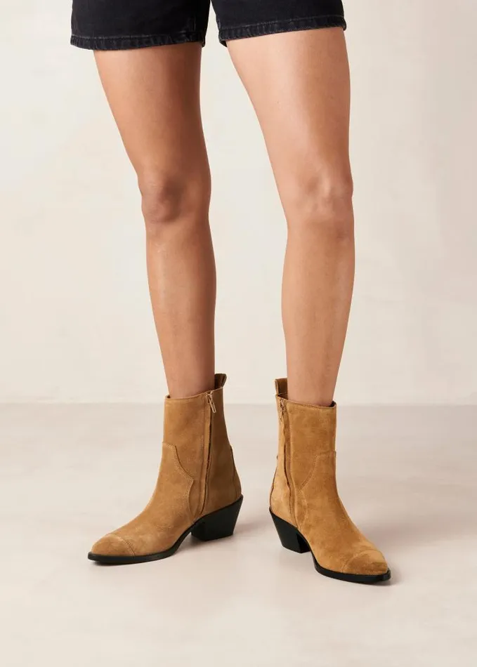 ALOHAS Boots Women Austin 8211 Suede Cowboy Ankle Boots
