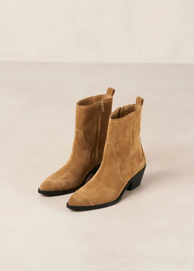 ALOHAS Boots Women Austin 8211 Suede Cowboy Ankle Boots