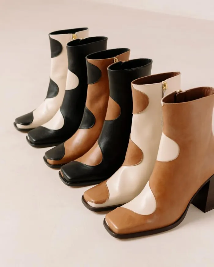 ALOHAS Boots Women Blair Bicolor Camel Cream
