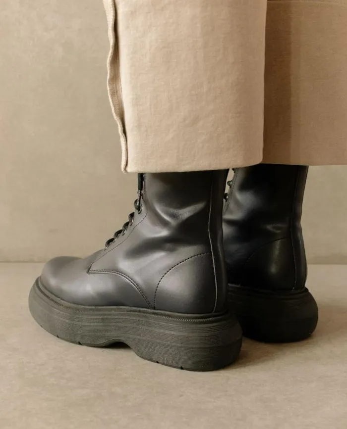 ALOHAS Boots Women Gouache 8211 Black Vegan Leather Boots