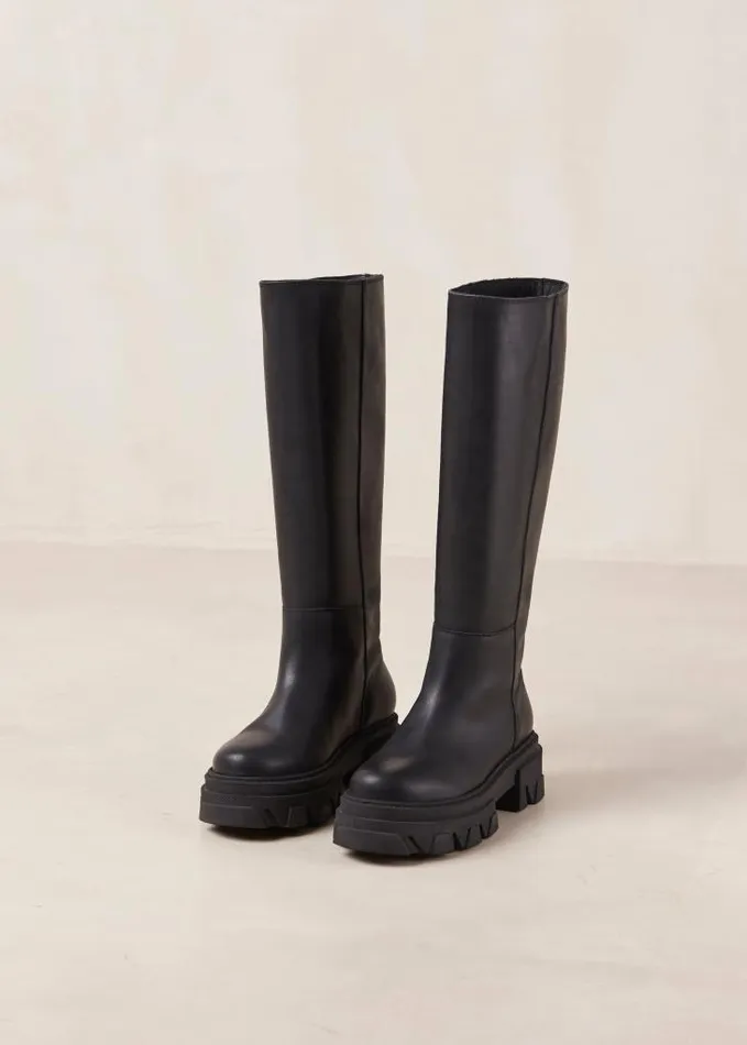 ALOHAS Boots Women Katiuska 8211 Black Leather Boots
