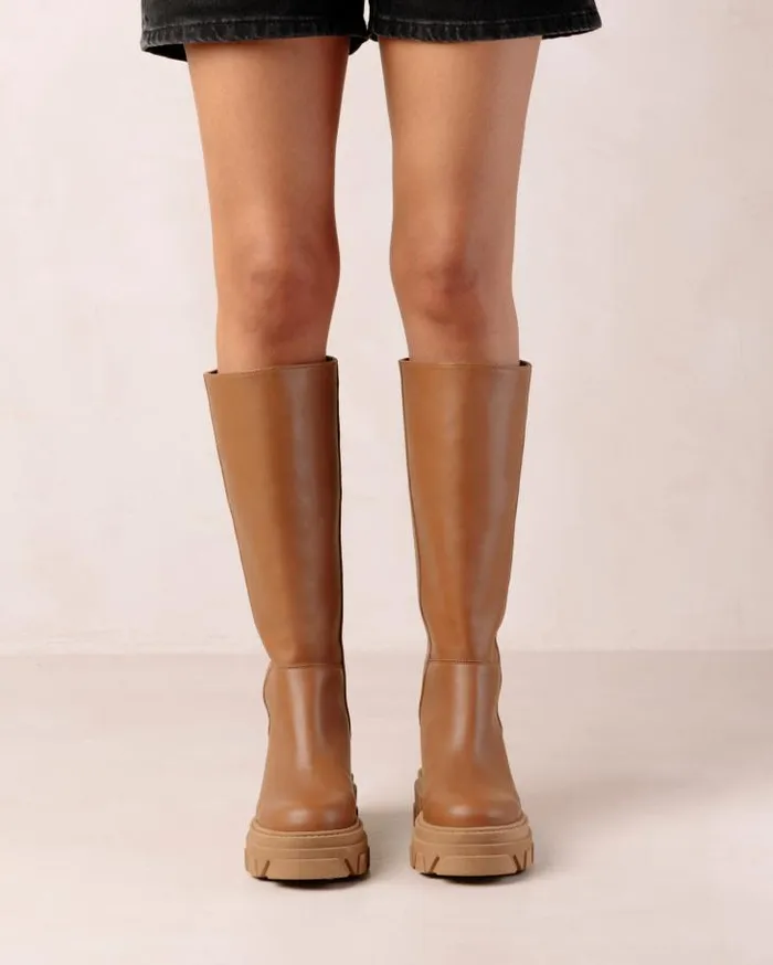 ALOHAS Boots Women Katiuska 8211 Brown Leather Boots