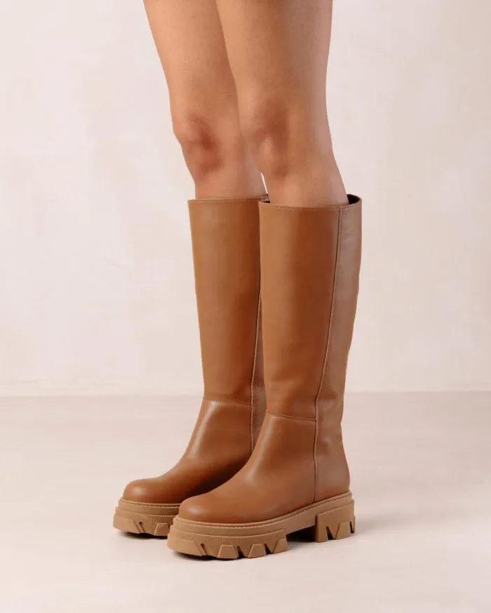 ALOHAS Boots Women Katiuska 8211 Brown Leather Boots