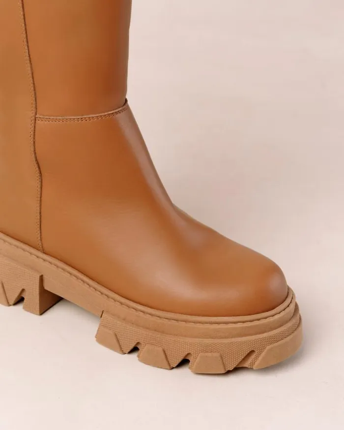 ALOHAS Boots Women Katiuska 8211 Brown Leather Boots