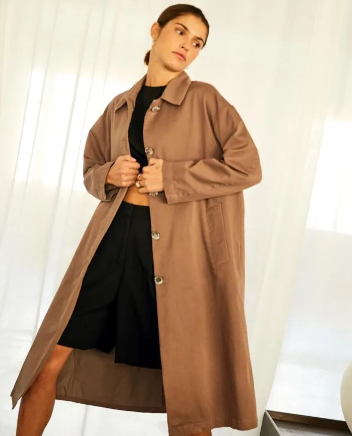 ALOHAS Coats Women Flash 8211 Brown Cotton Jacket