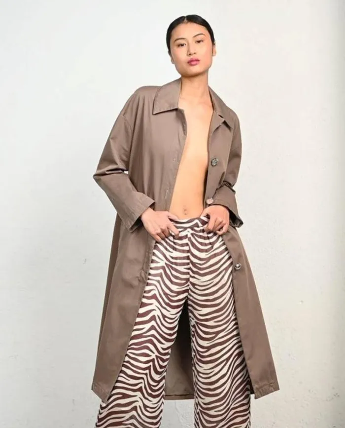 ALOHAS Coats Women Flash 8211 Brown Cotton Jacket