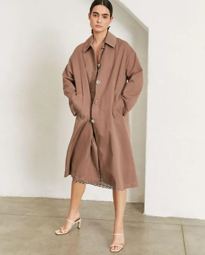 ALOHAS Coats Women Flash 8211 Brown Cotton Jacket