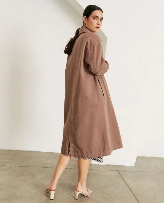 ALOHAS Coats Women Flash 8211 Brown Cotton Jacket