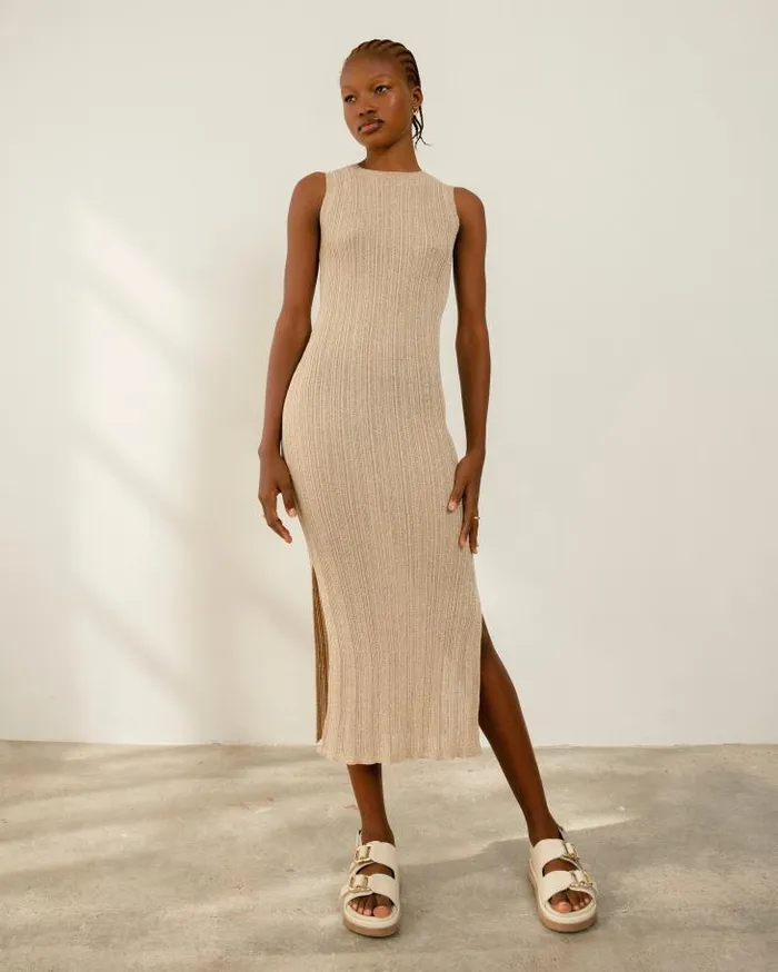 ALOHAS Dresses Women Breezy Glim 8211 White Knit Dress