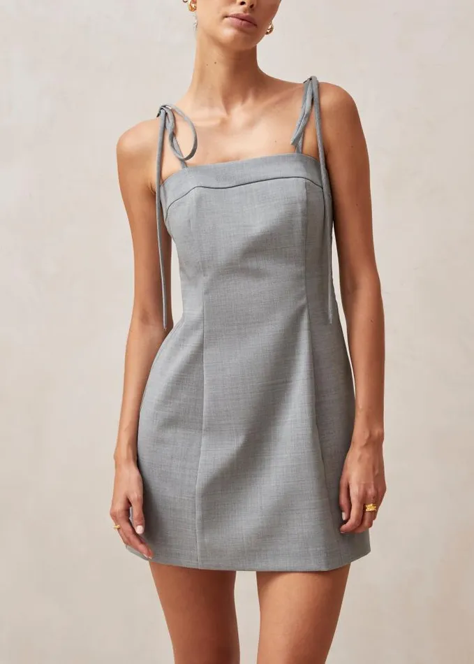 ALOHAS Dresses Women Caroline 8211 Grey WoolBlend Dress