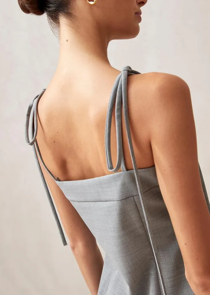ALOHAS Dresses Women Caroline 8211 Grey WoolBlend Dress