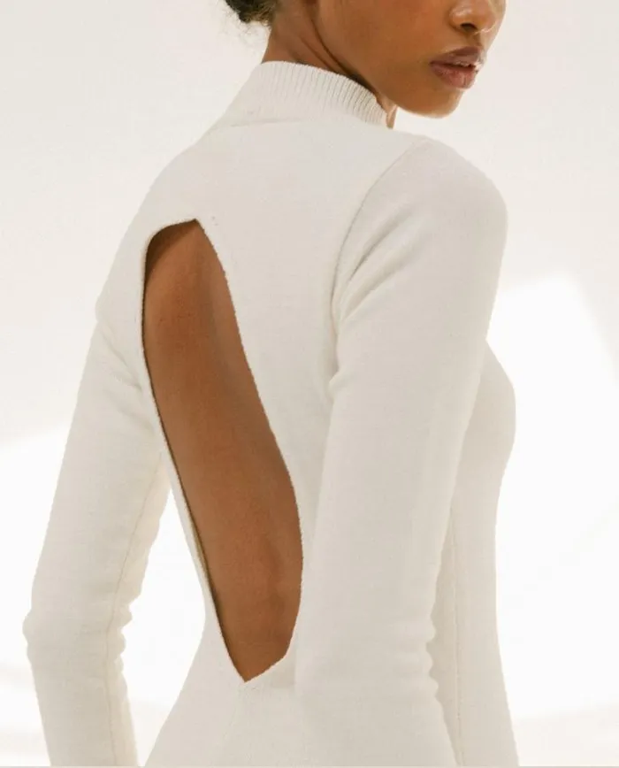 ALOHAS Dresses Women Conquest 8211 White Knit Dress