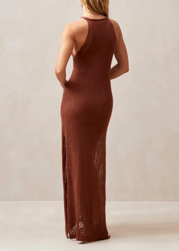 ALOHAS Dresses Women Sorrento 8211 Brown Knit Dress