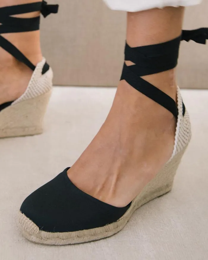 ALOHAS Espadrilles Women Clara By Day 8211 Black Canvas Espadrilles
