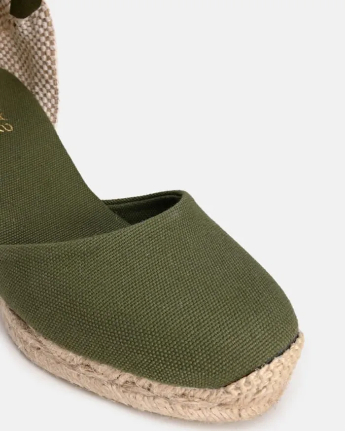 ALOHAS Espadrilles Women Clara By Day 8211 Green Canvas Espadrilles ALOHAS Espadrilles Women Clara By Day 8211 Green Canvas Espadrilles
