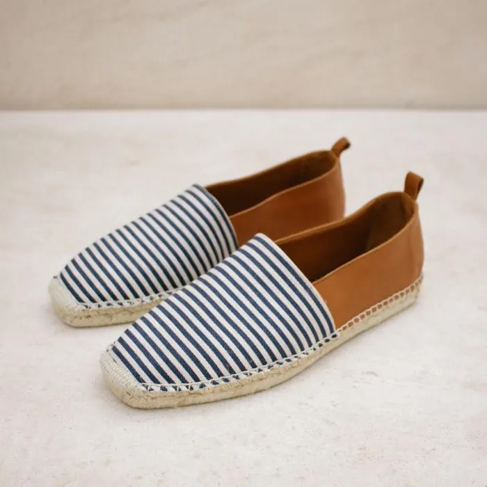 ALOHAS Espadrilles Women Naval 8211 Blue Leather Espadrilles